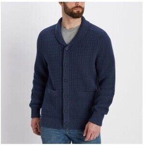 Duluth Trading Company Burly Retirment Cardigan Grandpa Sweater Shawl Collar 2XL